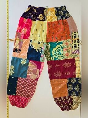 Boho Patchwork Pants Sz Large NWOT